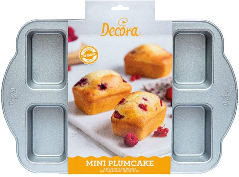 Decora  Stampo 8 Mini Plumcake, Steel