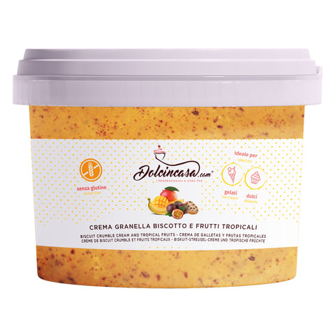 Crema Biscotto e Frutti Tropicali Senza Glutine