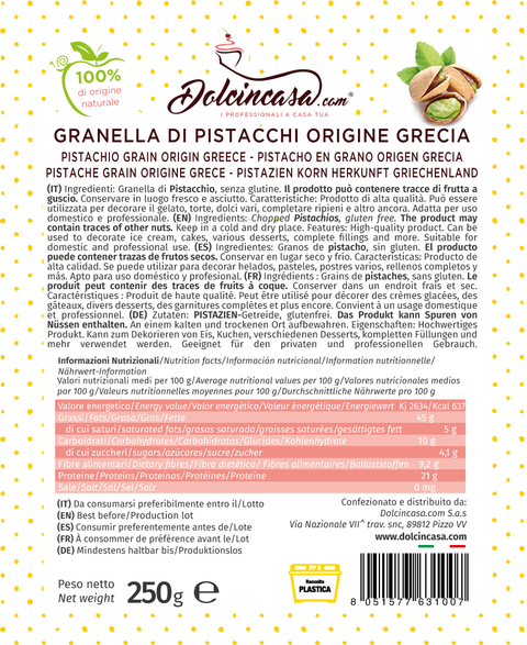 Granella di Pistacchio e Granella di Nocciole Made in Italy - Kit da 250g