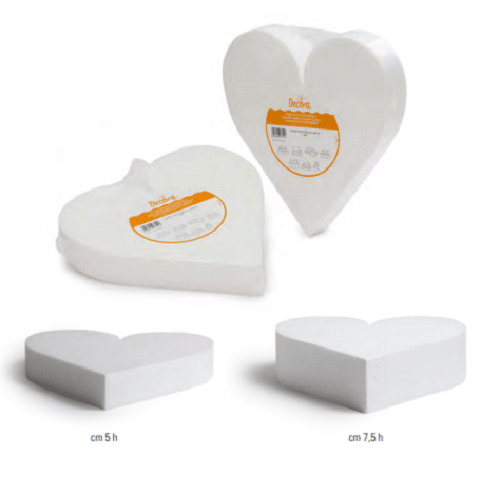 Ghirlanda polistirolo a cuore - 16 cm x H 25 cm – La Bottega delle