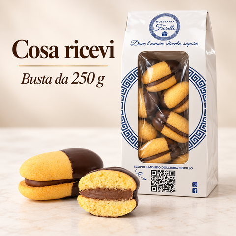 Busta da 250 g di Maddalene con crema gianduia Dolciaria Fiorillo