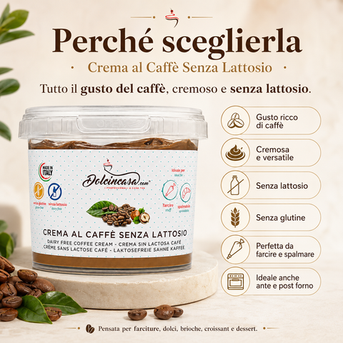 Laktosefreier Kaffee und Haselnusscreme
