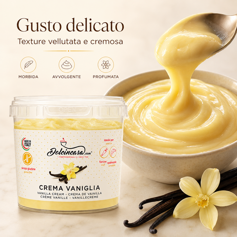 Crema alla Vaniglia Professionale per Farcire e Spalmare