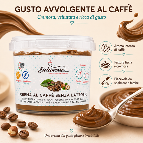 Laktosefreier Kaffee und Haselnusscreme