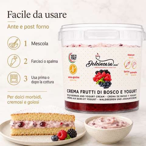 Crema Frutti di Bosco e Yogurt 500 g