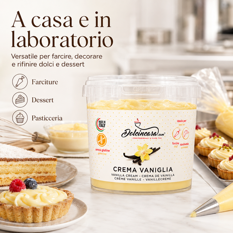 Crema alla Vaniglia Professionale per Farcire e Spalmare