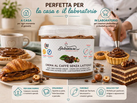 Laktosefreier Kaffee und Haselnusscreme