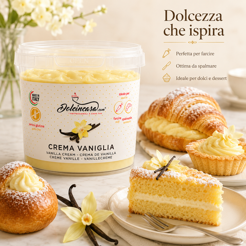 Crema alla Vaniglia Professionale per Farcire e Spalmare