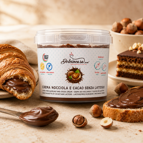 Laktosefreie Haselnuss- und Kakaocreme