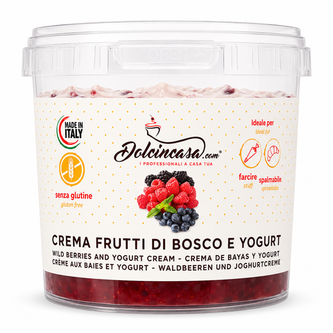 Crema Frutti di Bosco e Yogurt dolcincasa spalmabile e per farcire dolci ante e post forno