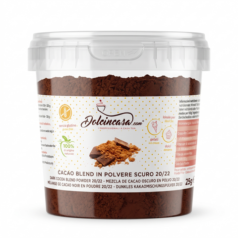 cacao in polvere scuro 20/22 per gelato al cioccolato