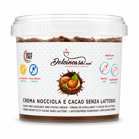 crema gianduia senza lattosio un mix di cacao e nocciole selezionate dolcincasa