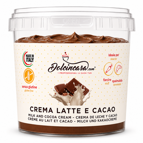 crema latte e cacao dolcincasa spalmabile e per farcitura