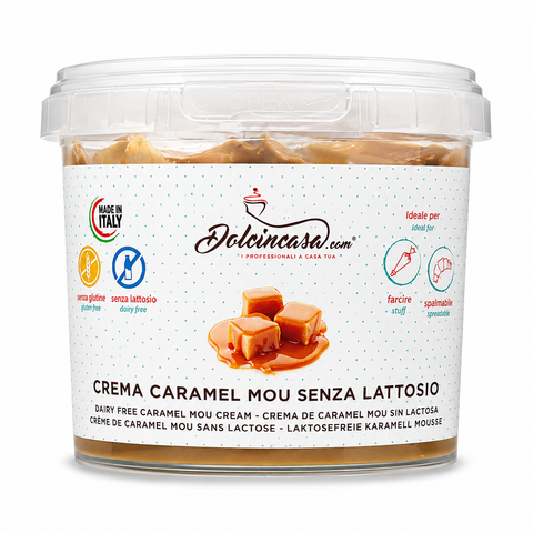 crema caramello senza lattosio dolcincasa per farcire spalmabile ante e post forno