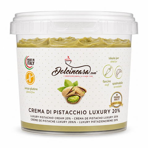 crema di pistacchio al 20% senza glutine linea premium dolcincasa