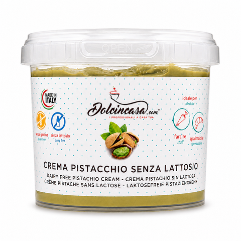 crema pistacchio senza lattosio dolcincasa spalmabile per farcire resistente in cottura