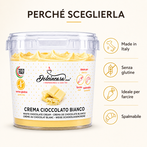 Crema Cioccolato Bianco Spalmabile per Farcire