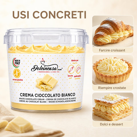 Crema Spalmabile al Cioccolato Bianco per Farciture