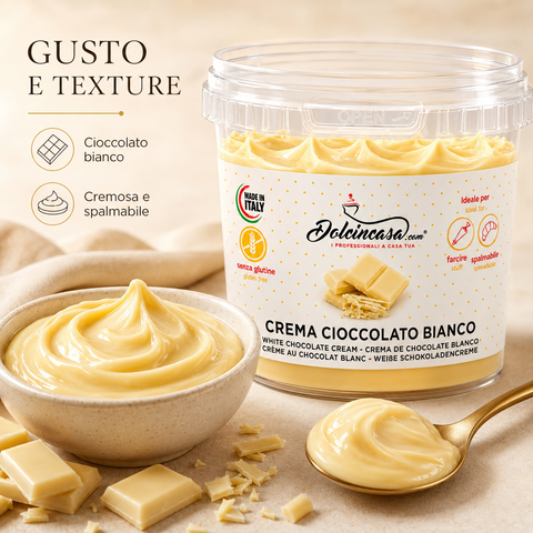 Crema Spalmabile al Cioccolato Bianco per Farciture