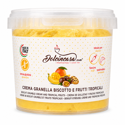 Crema Biscotto e Frutti Tropicali Senza Glutine 500 g
