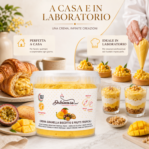 Crema Biscotto e Frutti Tropicali Senza Glutine 500 g