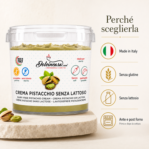 Crema al Pistacchio Senza Lattosio e Glutine