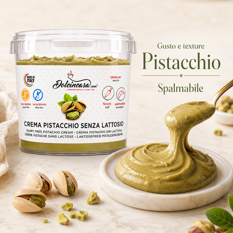 Crema al Pistacchio Senza Lattosio per Dolci
