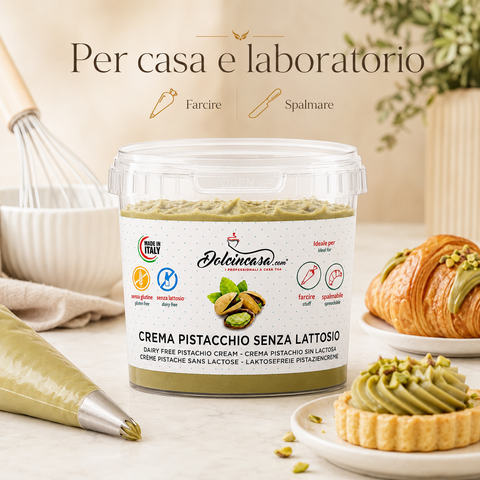 Crema al Pistacchio Senza Lattosio per Dolci