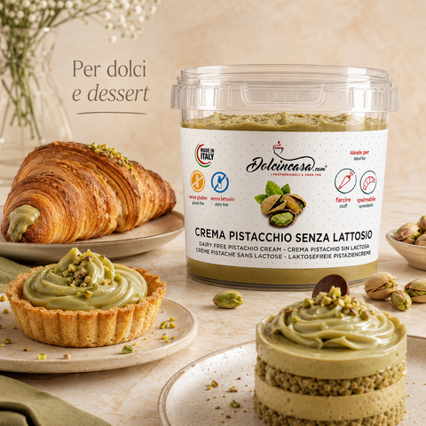 Crema al Pistacchio Senza Lattosio per Dolci
