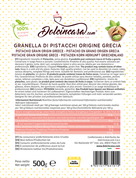 Granella di Pistacchio e Granella di Nocciole Made in Italy - Kit da 500g