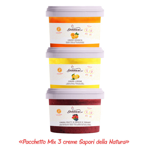 Kit 3 Creme Sapori della Natura - Frutti di Bosco e Yogurt, Arancia e Limone