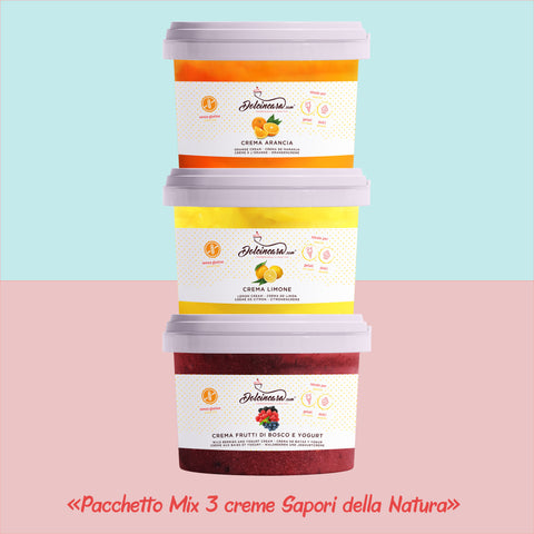 Kit 3 Creme Sapori della Natura - Frutti di Bosco e Yogurt, Arancia e Limone