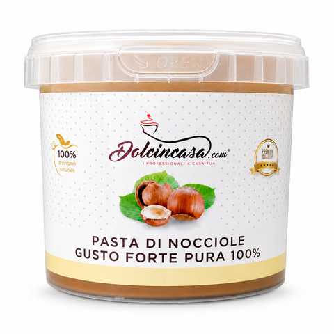 pasta  creme di nocciole pura 100% senza zuccheri aggiunti per gelati dolci creme dolcincasa