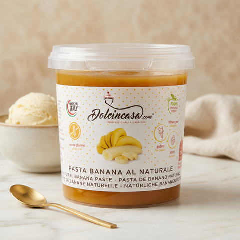 pasta gelato banana dolcincasa con ciotola