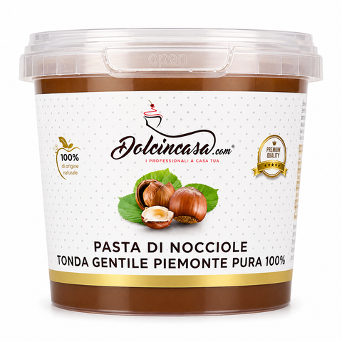 pasta crema di nocciola 100% pura tonda gentile trilobata piemonte per gelati dolci creme dolcincasa
