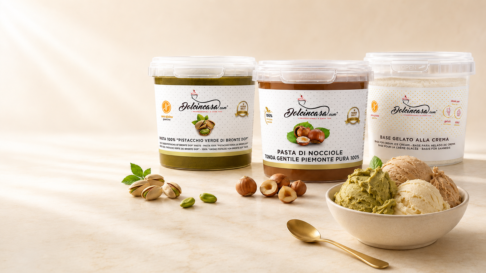 Ingredienti professionali Dolcincasa per gelato artigianale