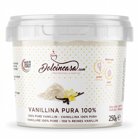 vanillina pura dolcincasa per dolci e gelato